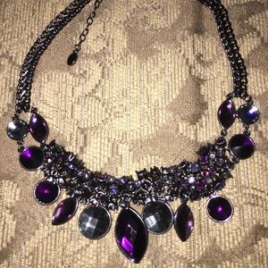Purple and Dark Grey Necklace